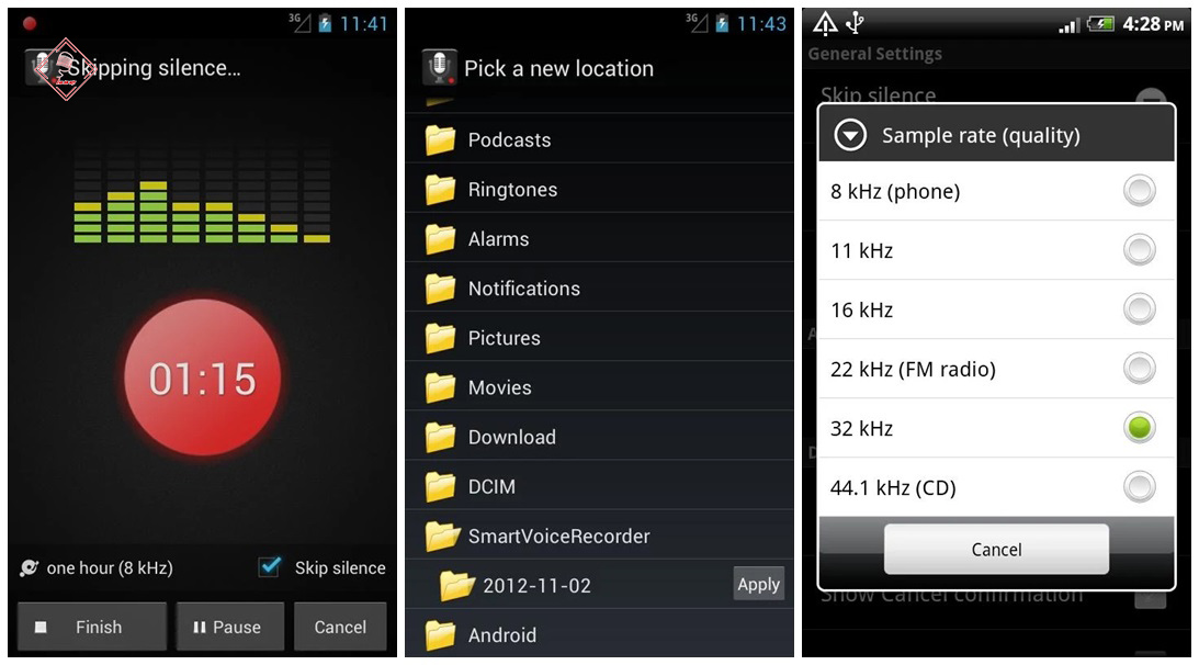 Ứng dụng sáng tác nhạc trên điện thoại Smart Voice Recorder