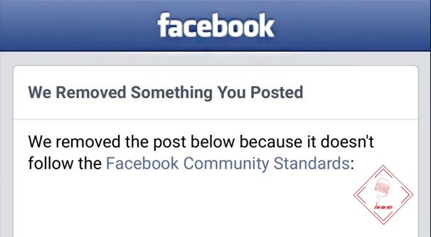 Hình ảnh Facebook gửi thông báo cảnh báo vi phạm bản quyền