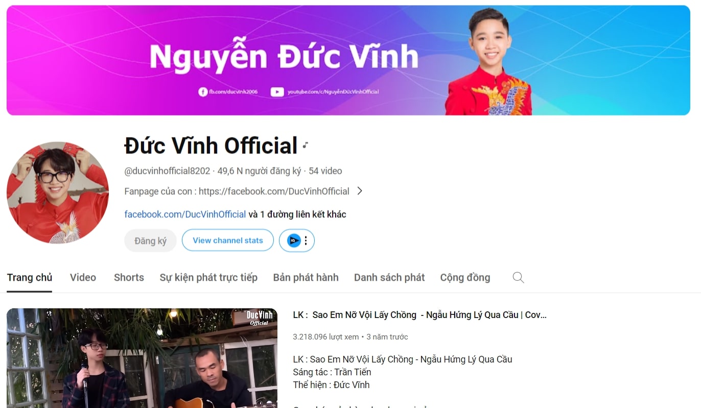 Ca sĩ nhí Nguyễn Đức Vinh 