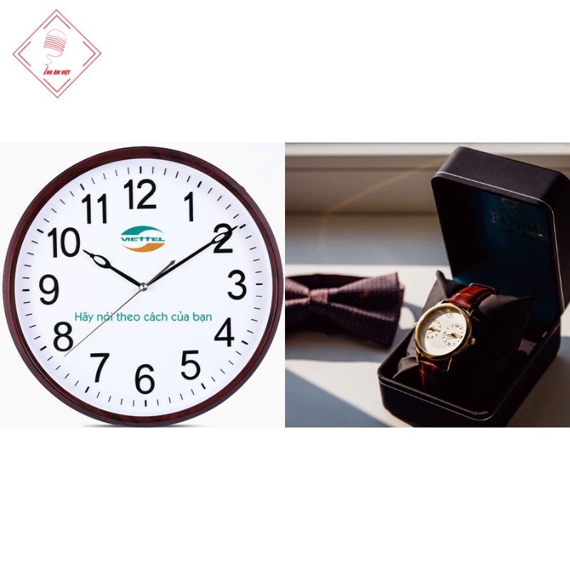 Quà tặng doanh nghiệp độc đáo: Đồng hồ treo tường - đồng hồ đeo tay
