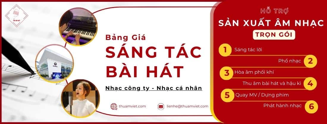 bảng giá sáng tác nhạc
