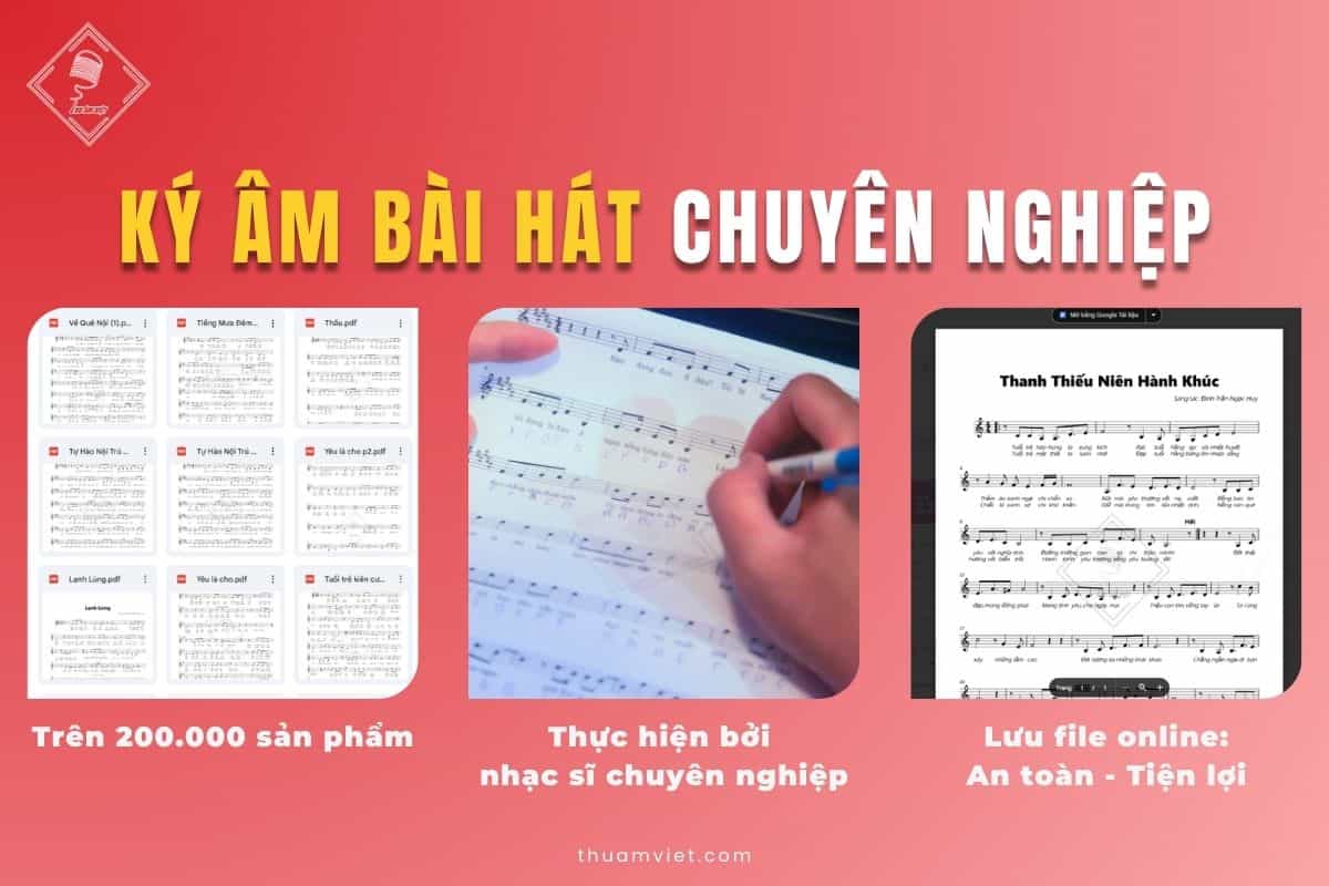 ký âm bài hát chuyên nghiệp