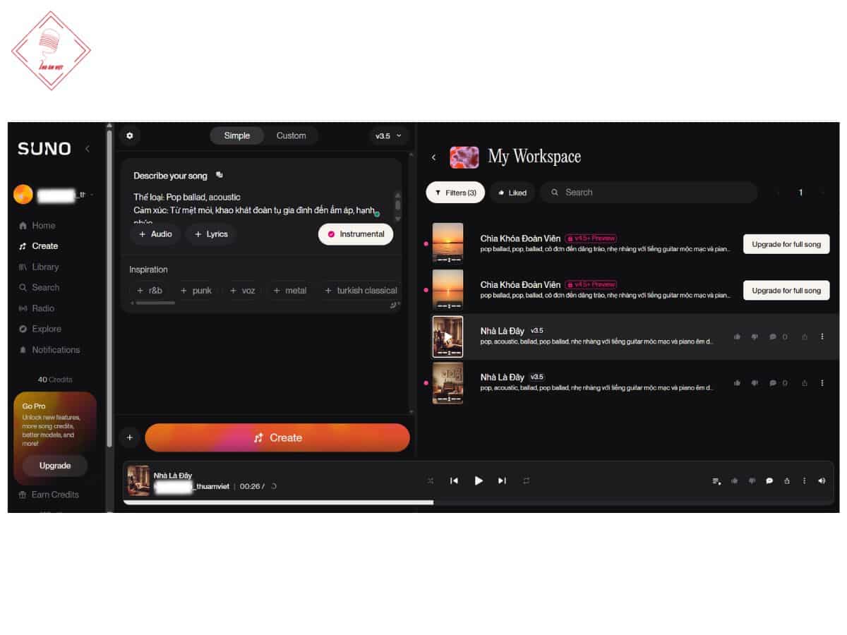 beat sáng tác nhạc ai