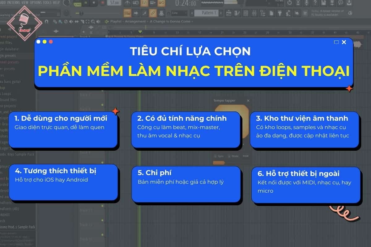 cách sáng tác nhạc trên điện thoại