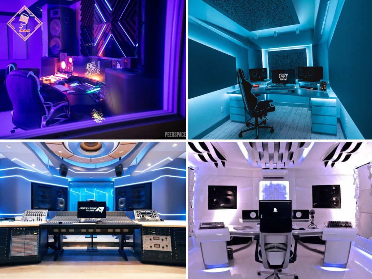 phòng thu âm futuristic