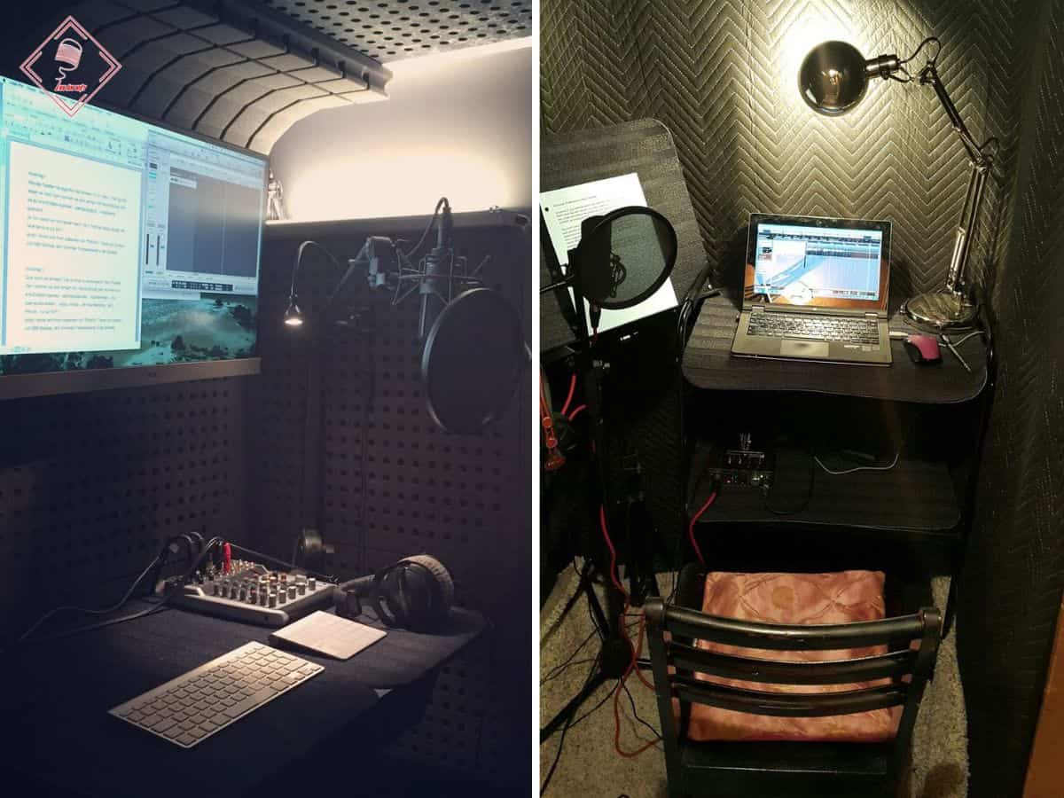 phòng thu âm không gian nhỏ